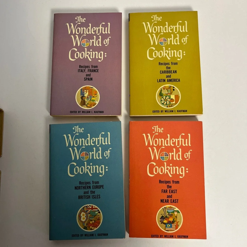 The Wonderful World of Cooking 4 Volume Box Set William Kaufman Dell 1964 Books